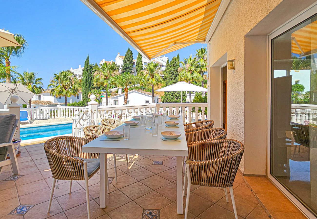 Villa en Mijas Costa - Villa de 3 dormitorios con vistas al mar y piscina privada