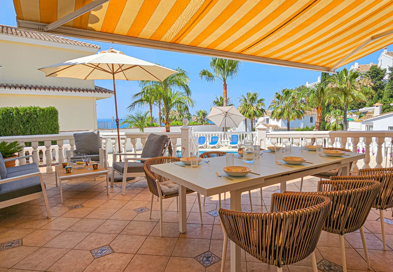 Villa en Mijas Costa - Villa de 3 dormitorios con vistas al mar y piscina privada