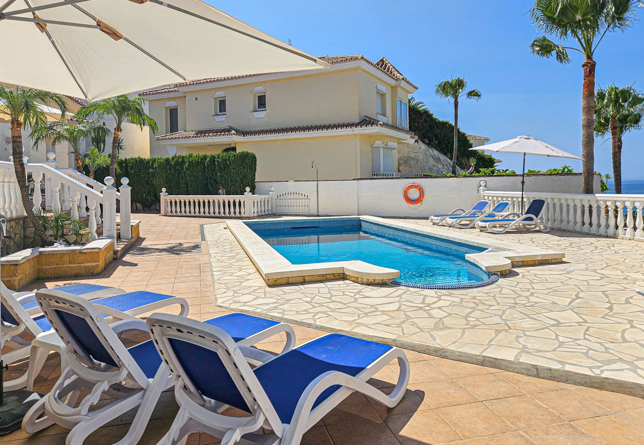 Villa en Mijas Costa - Villa de 3 dormitorios con vistas al mar y piscina privada