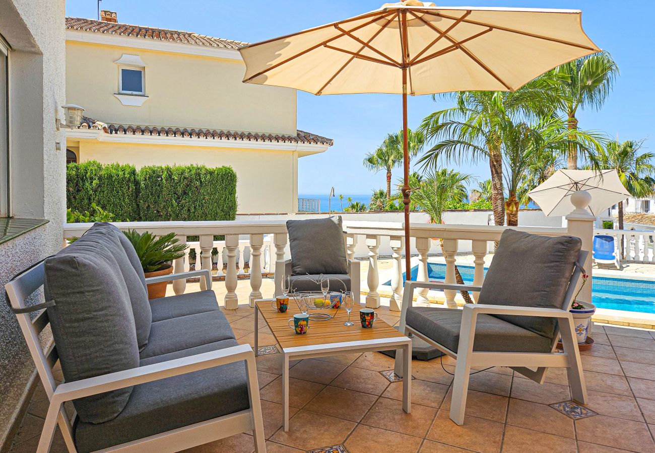 Villa en Mijas Costa - Villa de 3 dormitorios con vistas al mar y piscina privada
