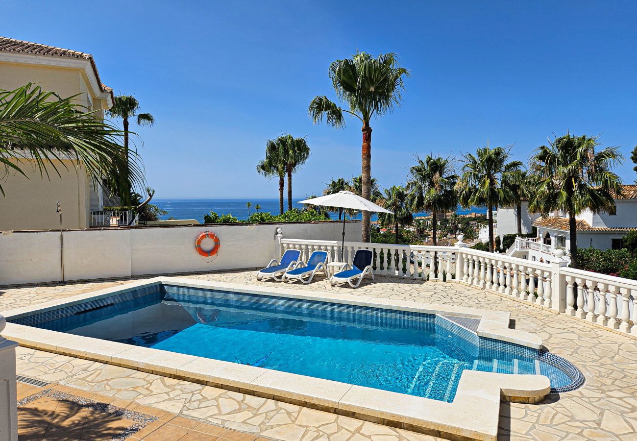 Villa en Mijas Costa - Villa de 3 dormitorios con vistas al mar y piscina privada