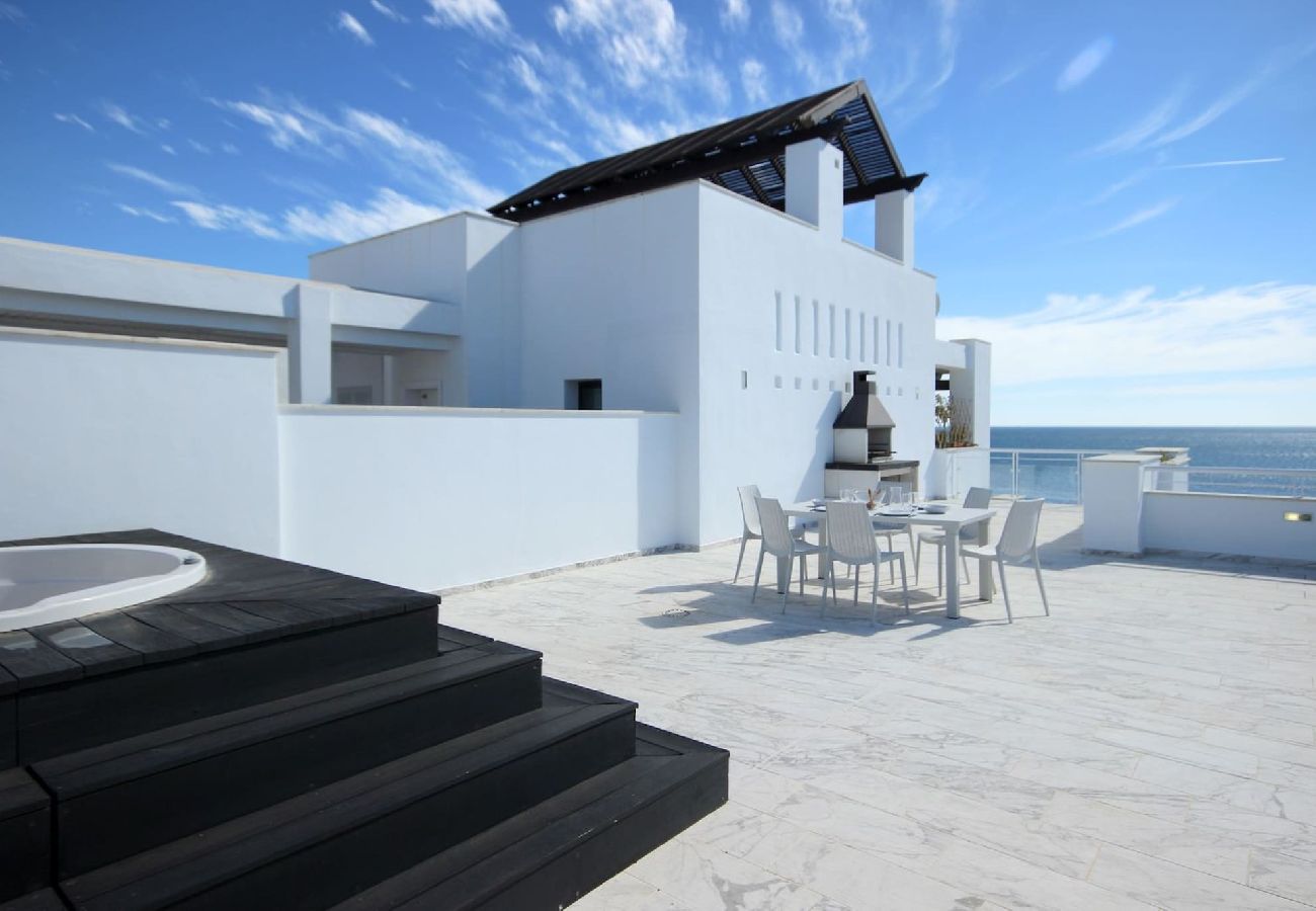 Apartment in Casares - Beachfront Penthouse with Sea Views, Hot Tub, BBQ 