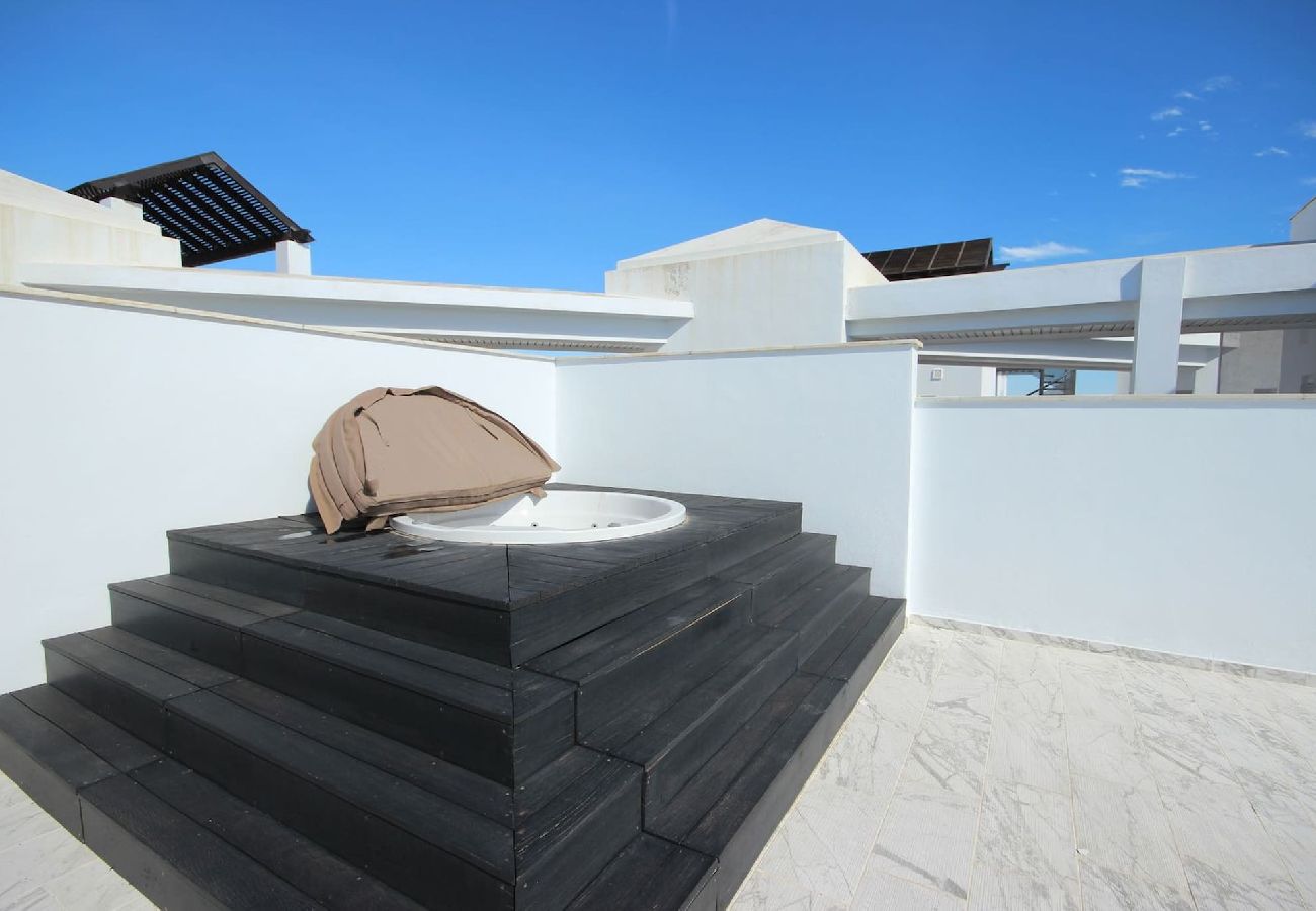 Apartment in Casares - Beachfront Penthouse with Sea Views, Hot Tub, BBQ 