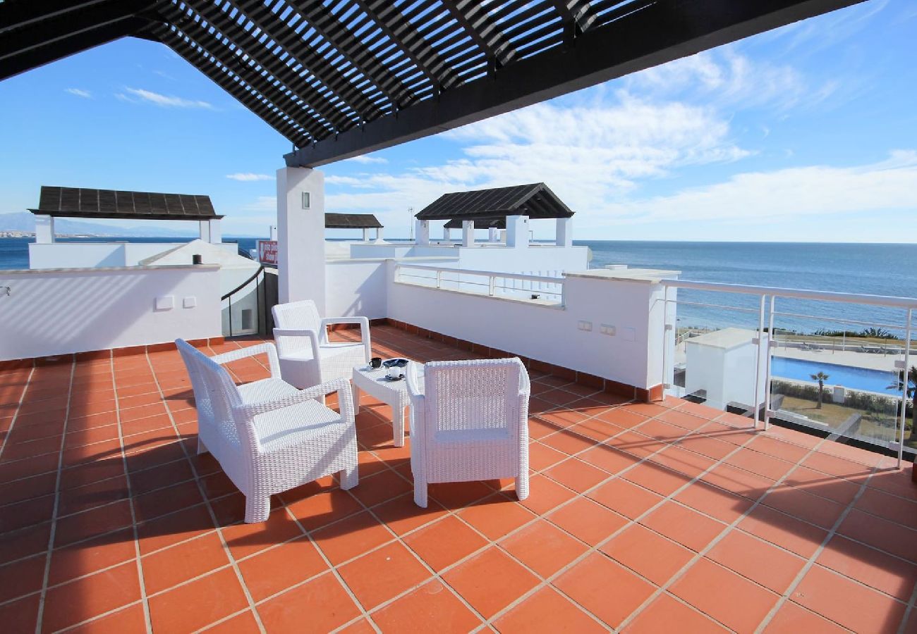 Apartment in Casares - Beachfront Penthouse with Sea Views, Hot Tub, BBQ 