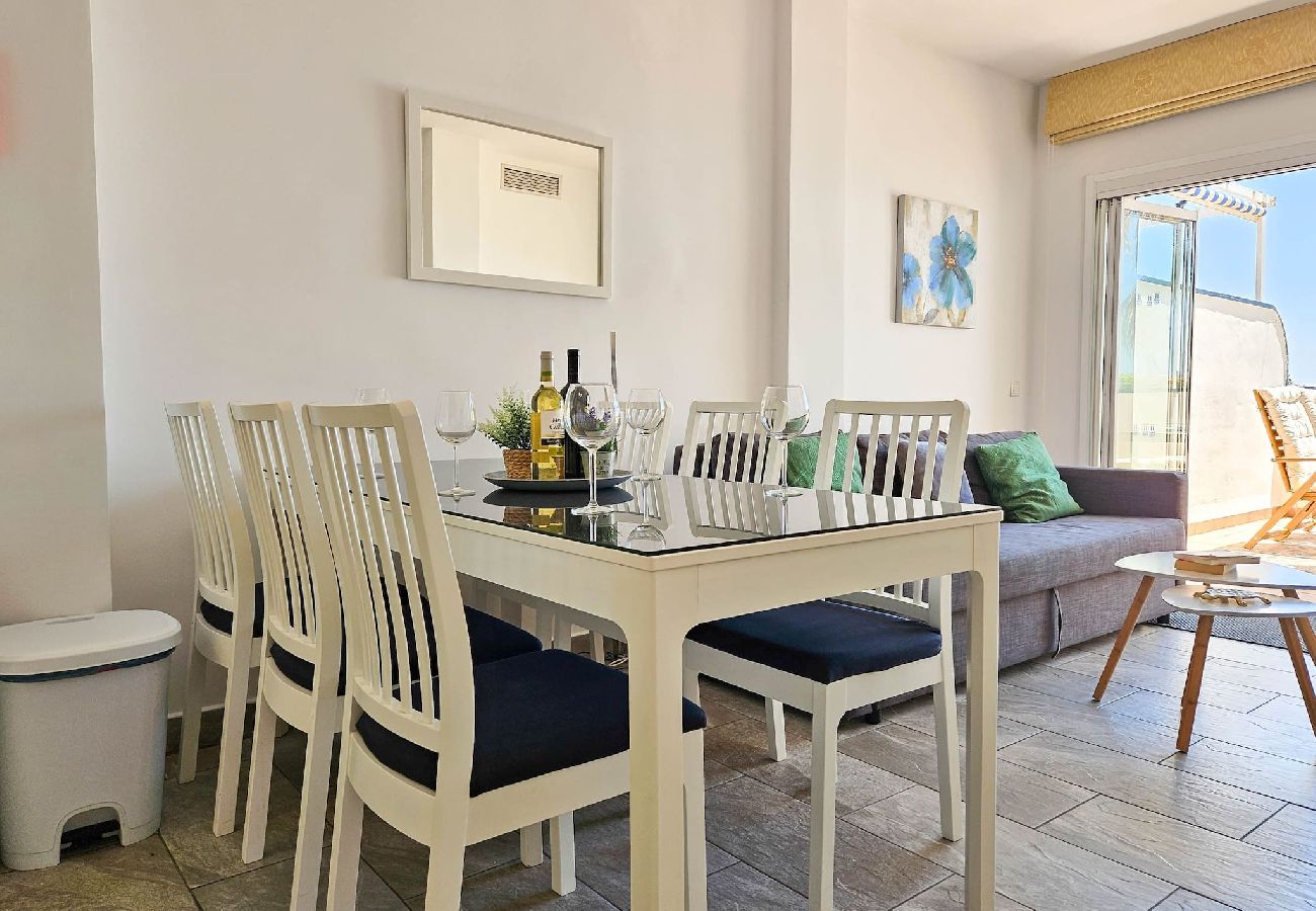 Apartment in Mijas Costa - Two Bed Beachfront Apartment, Panoramic Sea Views 