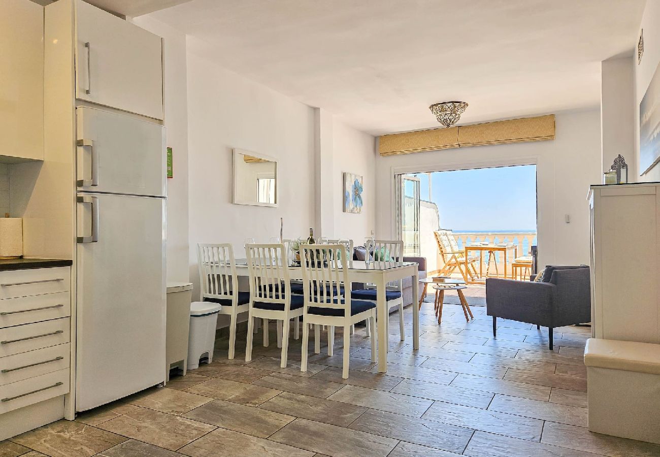 Apartment in Mijas Costa - Two Bed Beachfront Apartment, Panoramic Sea Views 